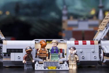 Rusya, 16 Mayıs 2018. Oluşturucu Lego Star Wars. Bölüm VII, Prenses Leia ve genel Akbar - mon-eden ve filo komutanı
