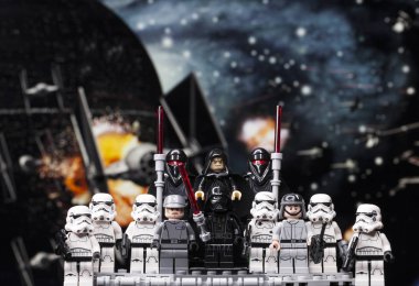 Rusya, 12 Nisan 2018. Oluşturucu Lego Star Wars. Bölüm IV, fırtına askerleri takım