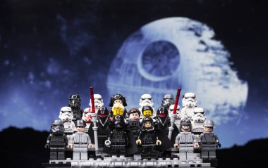 Rusya, 12 Nisan 2018. Oluşturucu Lego Star Wars. Bölüm IV, fırtına askerleri takım