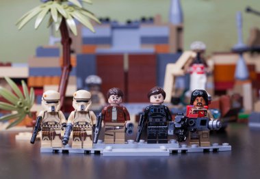 Rusya, 12 Nisan 2018. Oluşturucu Lego Star Wars. Film - Rogue bir ana karakter