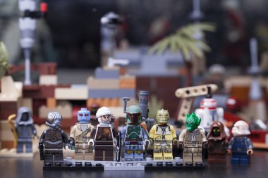 Rus, 16 Mayıs 2018. Oluşturucu Lego Star Wars. Boba Fett ve ödül avcıları
