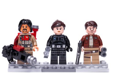 RUSSIA, April 12, 2018. Constructor Lego Star Wars. The main characters of the film - Rogue One clipart