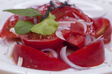 Domates ve soğan meze salata