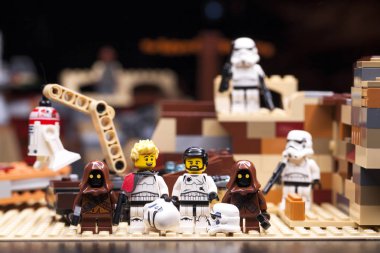 Rusya, 12 Nisan 2018. Oluşturucu Lego Star Wars. Bölüm IV, fırtına askerleri takım