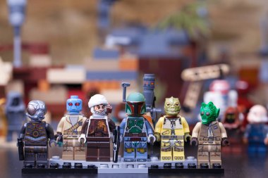 Rus, 16 Mayıs 2018. Oluşturucu Lego Star Wars. Boba Fett ve ödül avcıları