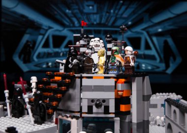 Rus, 03 Nisan 2018. Oluşturucu Lego Star Wars. Darth Vader ve ödül avcıları 