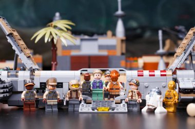 Rusya, 16 Mayıs 2018. Oluşturucu Lego Star Wars. Bölüm VII, Prenses Leia ve genel Akbar - mon-eden ve filo komutanı