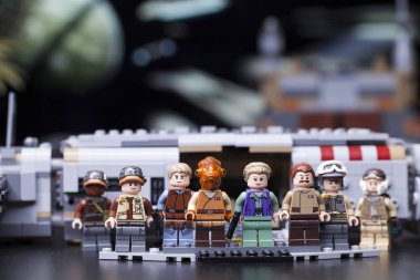 Rusya, 16 Mayıs 2018. Oluşturucu Lego Star Wars. Bölüm VII, Prenses Leia ve genel Akbar - mon-eden ve filo komutanı