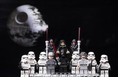 Rusya, 12 Nisan 2018. Oluşturucu Lego Star Wars. Bölüm IV, fırtına askerleri takım