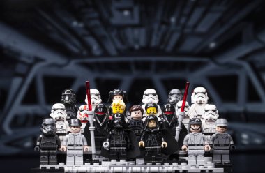 Rusya, 12 Nisan 2018. Oluşturucu Lego Star Wars. Bölüm IV, fırtına askerleri takım