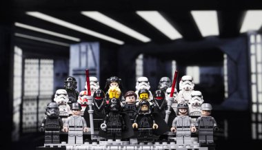 Rusya, 12 Nisan 2018. Oluşturucu Lego Star Wars. Bölüm IV, fırtına askerleri takım