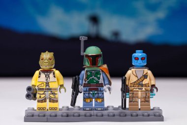 Rus, 16 Mayıs 2018. Oluşturucu Lego Star Wars. Boba Fett ve ödül avcıları