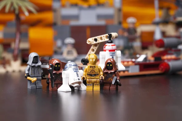 Ρωσία Μαΐου 2018 Κατασκευή Lego Star Wars Επεισόδιο Protocol Droid — Φωτογραφία Αρχείου
