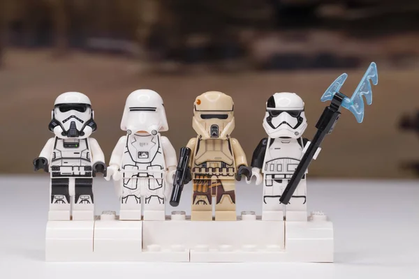 Rusia Mayo 2018 Constructor Lego Star Wars Mini Figuras Soldados — Foto de Stock