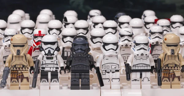 Rusia Mayo 2018 Constructor Lego Star Wars Mini Figuras Soldados — Foto de Stock