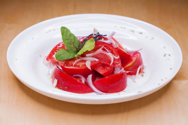 Salad Tomato Onion Appetizer — Stock Photo, Image