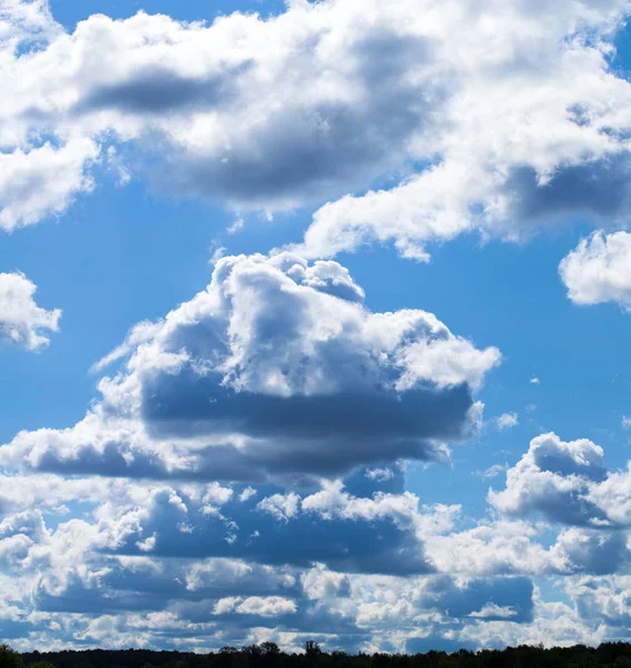 White Clouds Blue Sky Summer Day — Stock Photo, Image