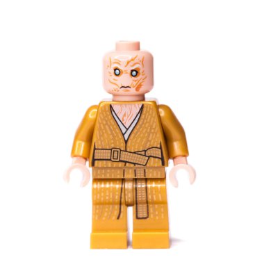 Rus, Samara, 16 Ocak 2018. Oluşturucu Lego Star Wars. Dini lideri Snoke birinci dereceden