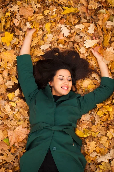 Visão Superior Retrato Uma Bela Jovem Mulher Morena Árabe Fundo — Fotografia de Stock