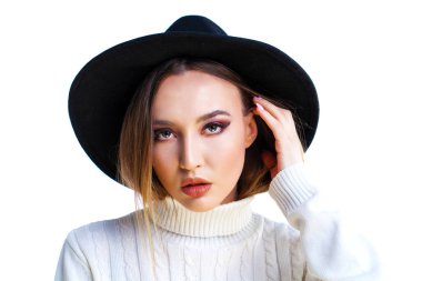 Kapatın kadar moda modeli olun