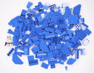 Rus, Mart 16, 2019. Oluşturucu Lego - toplu olarak küçük ayrıntılar