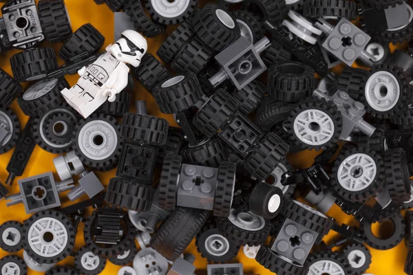 RUSSIAN, MART 16, 2019. Construtor Lego - Pequenos detalhes a granel — Fotografia de Stock