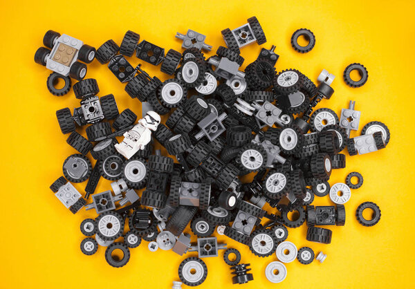 RUSSIAN, MART 16, 2019. Constructor Lego Classic. Small details 