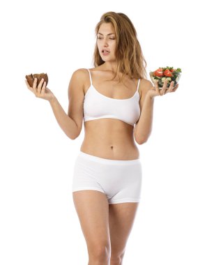 güzel sarışın kadın beyaz fitness giyim