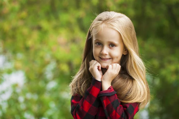 Portrait of a beautiful young little girl — Stock Photo, Image