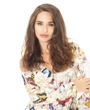 portre genç güzel kadın kapatmak