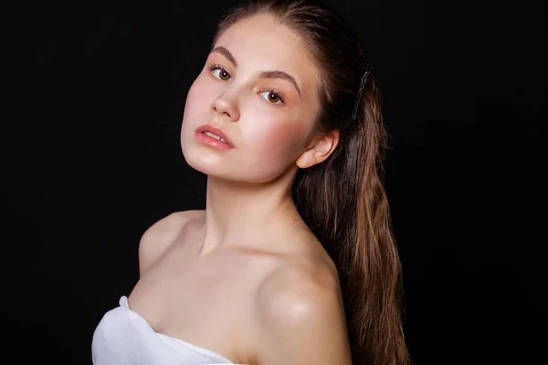 Dicht tot make-up van fotomodel — Stockfoto
