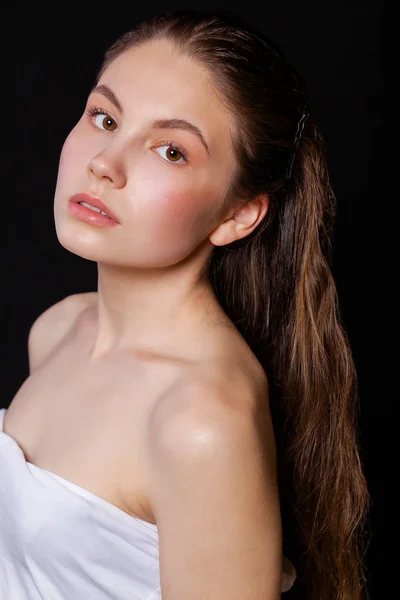Nära upp Make up modell — Stockfoto