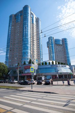 Samara, Rusya: 09 Ağustos 2019. Volga ile Samara Şehri