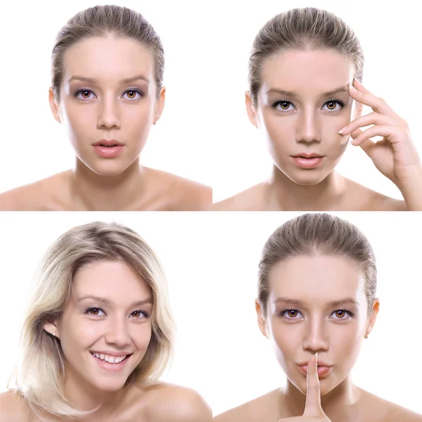 Kolaj dört güzellik sarışın modelleri