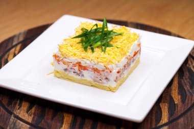 Restaurant dish mimoza salad