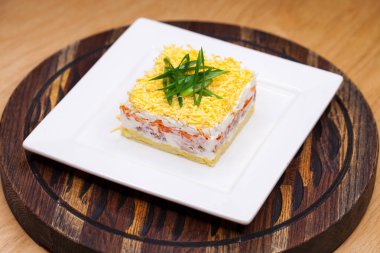 Restaurant dish mimoza salad