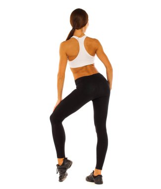 Spor fitness kadın geri görünümü