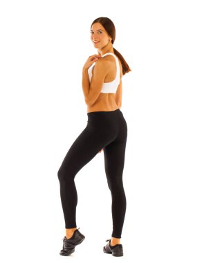 Spor fitness kadın geri görünümü
