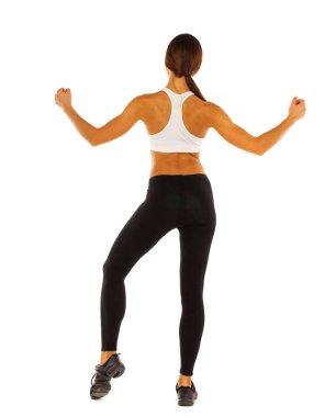 Spor fitness kadın geri görünümü