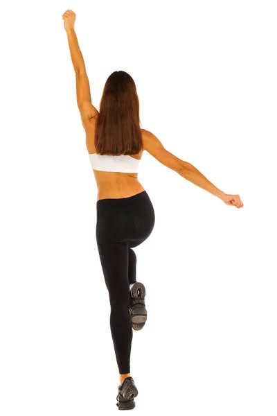 Sport Fitness kvinna back View — Stockfoto