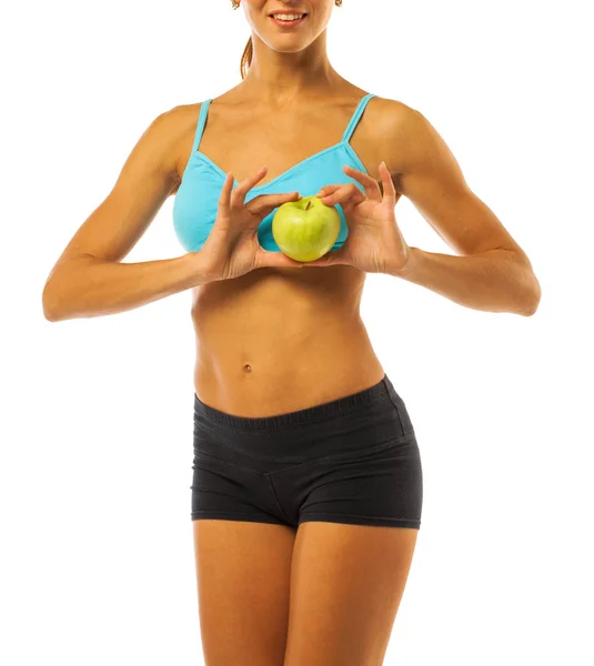 Fitness parte del cuerpo estómago femenino — Foto de Stock