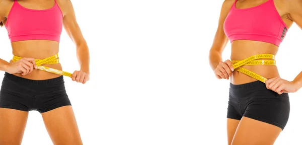 Fitness testrész női gyomor — Stock Fotó