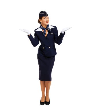 Rusya, Samara: 22 Ekim 2019. Rus hostes giyinmiş.