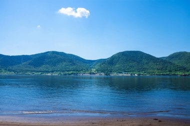 Rusya, Samara, Mastryukovsky göllerindeki Zhiguli dağları