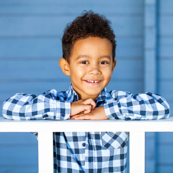 Portrait Young Beautiful African Little Boy — Stock Photo, Image