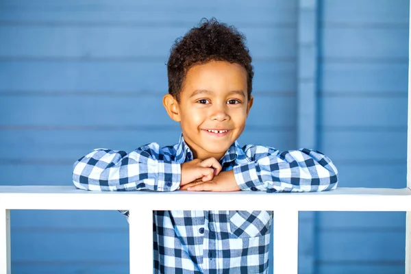 Portrait Young Beautiful African Little Boy — Stock Photo, Image