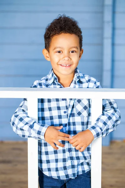 Portrait Young Beautiful African Little Boy — Stock Photo, Image