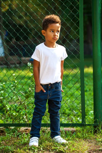 Портрет Молодого Красивого Африканського Хлопчика — стокове фото