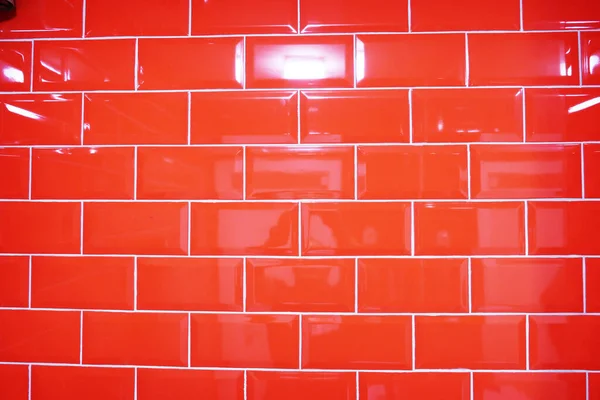 Brillante Azulejos Rojos Textura Pared Fondo — Foto de Stock