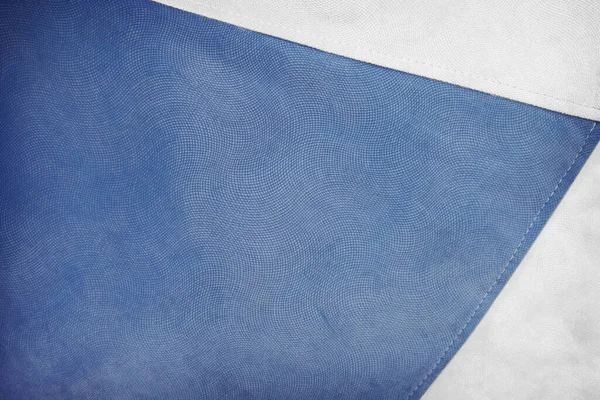 White Blue Fabric Texture Background White Seams — Stock Photo, Image